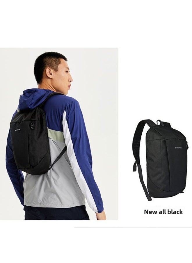 Decathlon Day Backpack Backpack Men's And Women's Casual Travel Mini Backpack Small Schoolbag 10L Can Be Sent On Behalf-Color:Black Style 1-Capacity:General-purpose