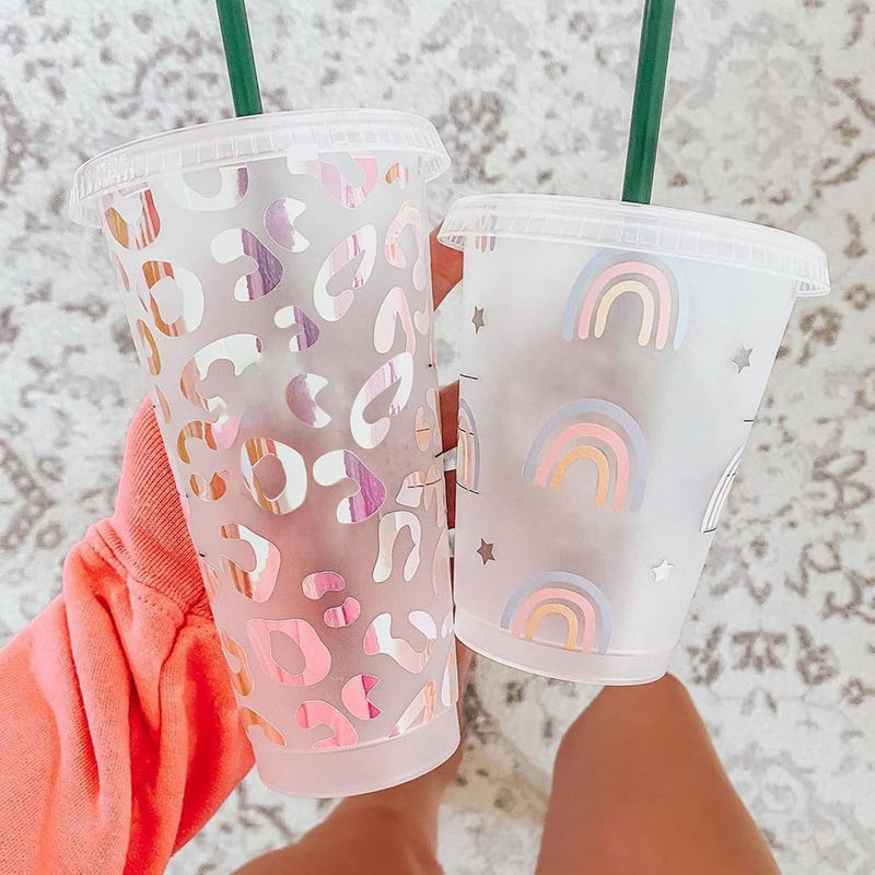 TECKWRAP Opal Holographic Craft Vinyl 1ft x 5ft, Sunset Pink - Image 2
