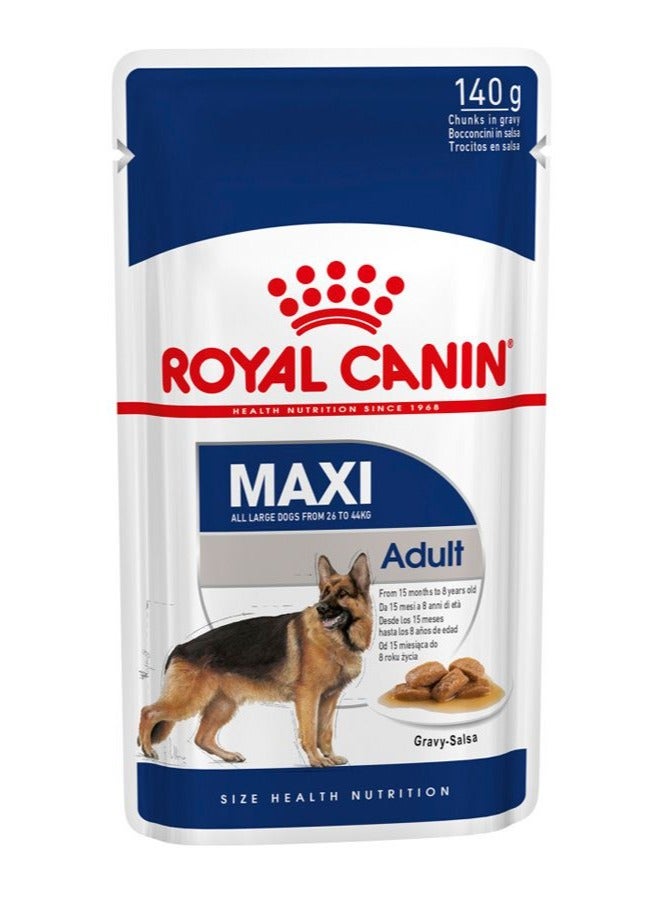 Royal Canin Size Health Nutrition Maxi Adult (WET FOOD - Pouches) 10 x 140g - Image 1