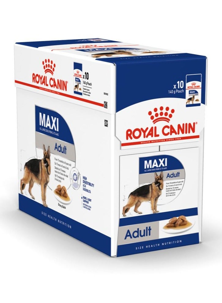 Royal Canin Size Health Nutrition Maxi Adult (WET FOOD - Pouches) 10 x 140g - Image 2