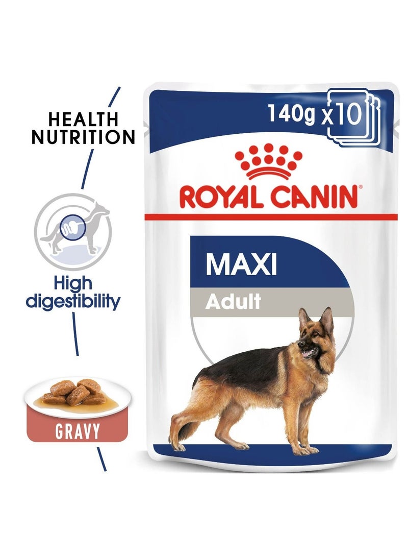 Royal Canin Size Health Nutrition Maxi Adult (WET FOOD - Pouches) 10 x 140g - Image 4