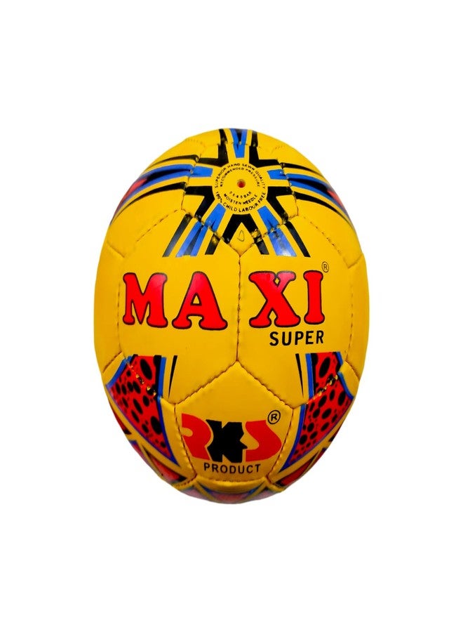 SBG Football for All Ages, 32 Pannel Football, Hand Stitched Football for Soft and Wet Grounds, Match Football,Size-5 (Size 4 Maxi Super, Yellow) - Image 1