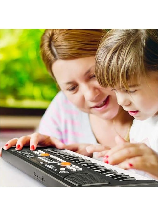 Portable 49-Key Kids Piano Keyboard with Microphone - Electronic Educational Digital Music Toy for Beginners Girls Boys - Great Gift for Learning Music - Image 4