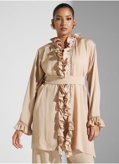 hayas closet Ruffle Detail Shirt & Pant Set  - Image 3