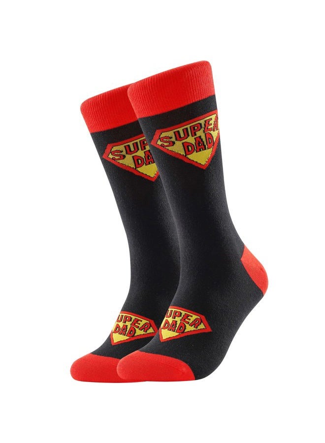 BONANGEL Dad Socks Mens Funny Novelty Crazy Funky Socks Best Gifts for Father's Day Birthday Christmas from Daughter Son  - Image 1