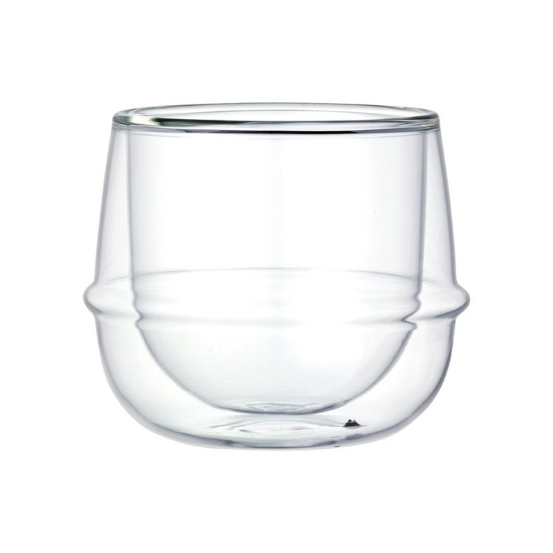 KINTO 23108 KRONOS Double Wall Wine Glass 85 fl oz 250 ml Heat Resistant Glass Microwave and Dishwasher Safe Gift Present