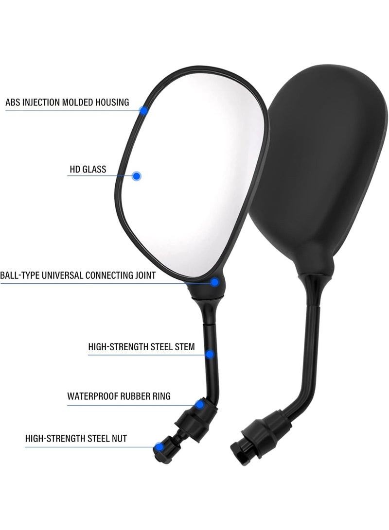 360 Degrees Ball-Type ATV Side Rearview Mirror with 7/8" Handlebar Mount for Motocycle Scooter Moped Sportsman Dirt Bike Cruiser 4 wheeler mirrors - Image 2