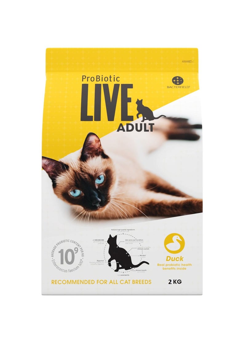 Probiotic Live - Cat dry food Adult Duck - Image 1