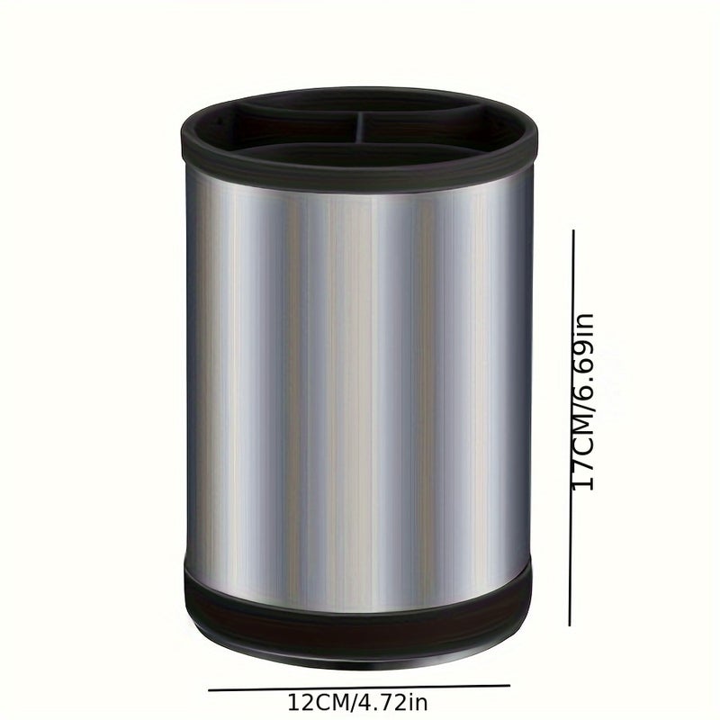 360 Degree Rotating Cutlery Storage Tube For Kitchen And Dining Utensil Rack