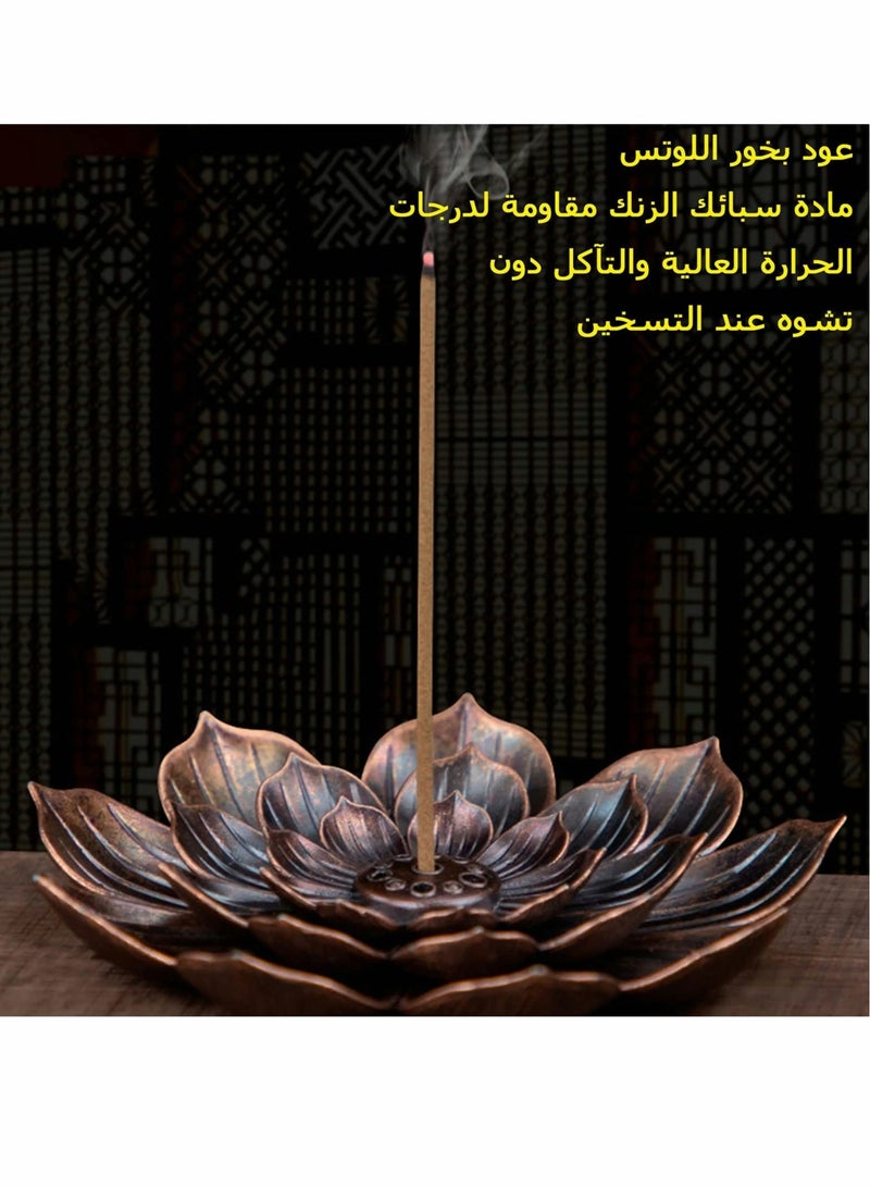 Captaintech 3 pack Incense Burner Bowl, Ceramic Handicraft Holder for Sticks, Coil Lotus Ash Catcher Tray 4.62 Inch Gray, Home Fragrance Accessories - Image 4