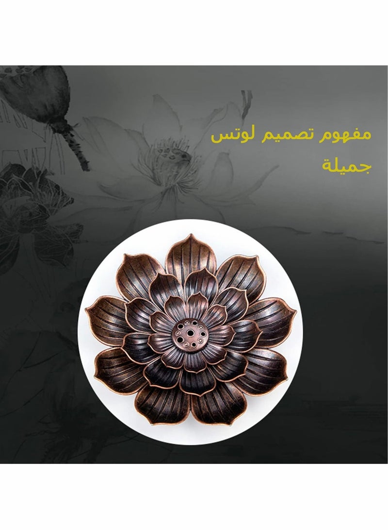 Captaintech 3 pack Incense Burner Bowl, Ceramic Handicraft Holder for Sticks, Coil Lotus Ash Catcher Tray 4.62 Inch Gray, Home Fragrance Accessories - Image 5