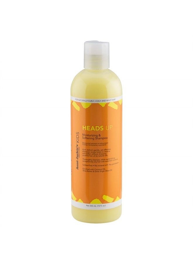 Aunt Jackie's - Kids Heads Up Moisturizing and Hair Softening Shampoo for Naturally Curly, Coily and Wavy Hair, 12 oz - Image 1