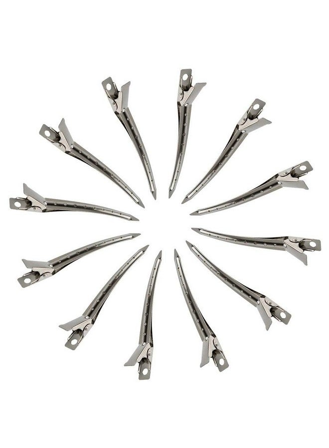 Ruby Face Rubyface 10 Pcs Hair Stylists Pro Styling Comb Set, With 12 Pack Salon Hair Styling Steel Silver Section Clips Duck Bill Clips, Hair Styling Comb with Silver Metal Clip for Women Girls - Image 2