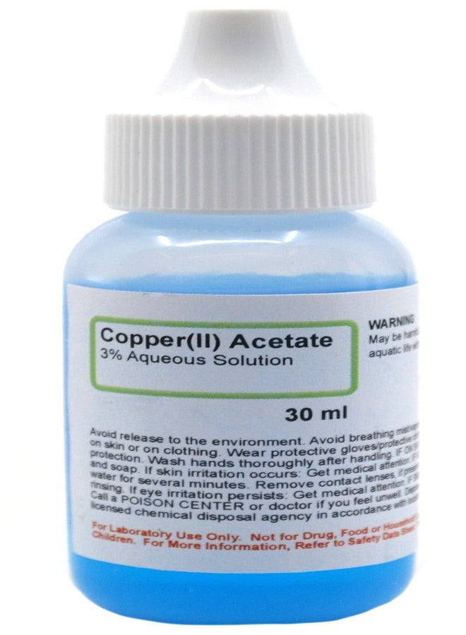 ALDON Innovating Science Copper(II) Acetate, 3% Aqueous Solution, 1 fl oz (30mL) - The Curated Chemical Collection