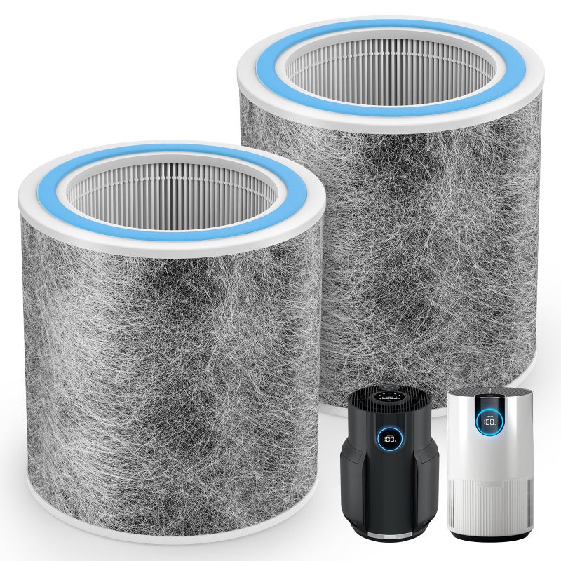 isingo HP102 Replacement Filter Compatible with Shark HP102 HP102PET, HC452,HP132, HP152, HC450, HC451, HC455 Air Prurifier, for 99.97% of Particles, Part #HE1FKPET, HE1FKBAS, 2 Pack - Image 1