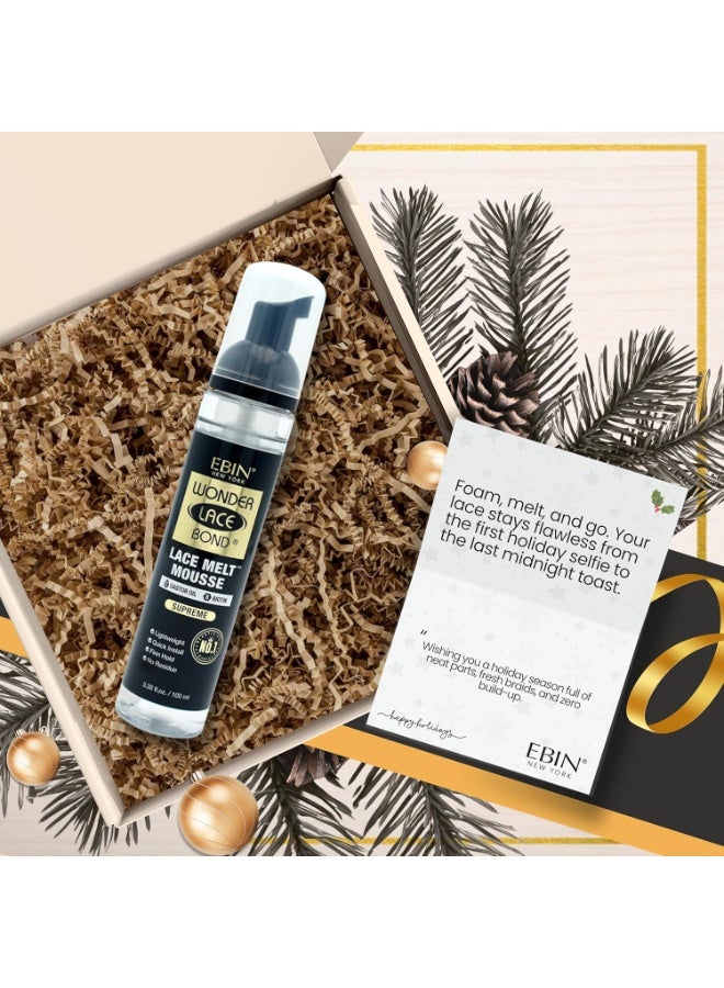 EBIN NEW YORK Wonder Lace Bond Melt Mousse 3.38oz/100ml- Extreme Firm Hold (Supreme) | Biotin + Castor Oil | No Residue, Long Lasting Formula with Protecting Edges, Gives Undetectable and Natural Look - Image 5
