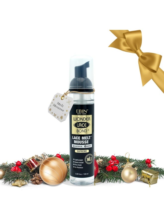 EBIN NEW YORK Wonder Lace Bond Melt Mousse 3.38oz/100ml- Extreme Firm Hold (Supreme) | Biotin + Castor Oil | No Residue, Long Lasting Formula with Protecting Edges, Gives Undetectable and Natural Look - Image 1