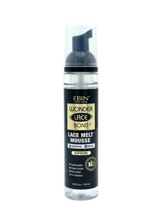 EBIN NEW YORK Wonder Lace Bond Melt Mousse 3.38oz/100ml- Extreme Firm Hold (Supreme) | Biotin + Castor Oil | No Residue, Long Lasting Formula with Protecting Edges, Gives Undetectable and Natural Look - pzsku/ZCC8797B1FDB5B7970DDAZ/45/_/1738844455/c964565c-bded-49c4-9cc9-60e96eeb22cb