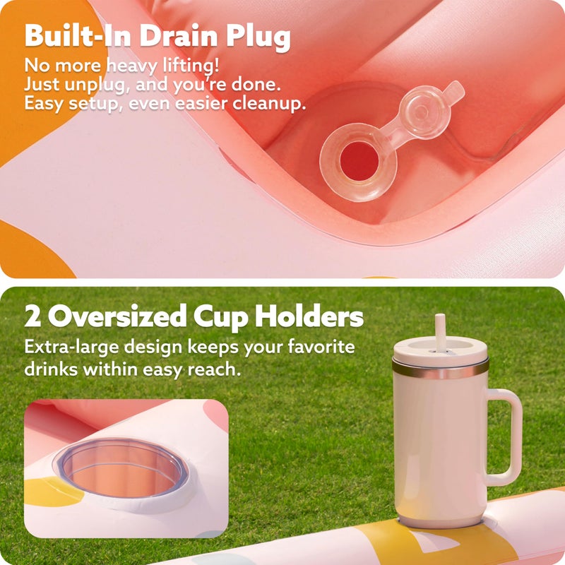 Sloosh قابلة للتنفاذ حمام السباحة متسكع تعويم 70 "" × 46 "البليار - Image 4