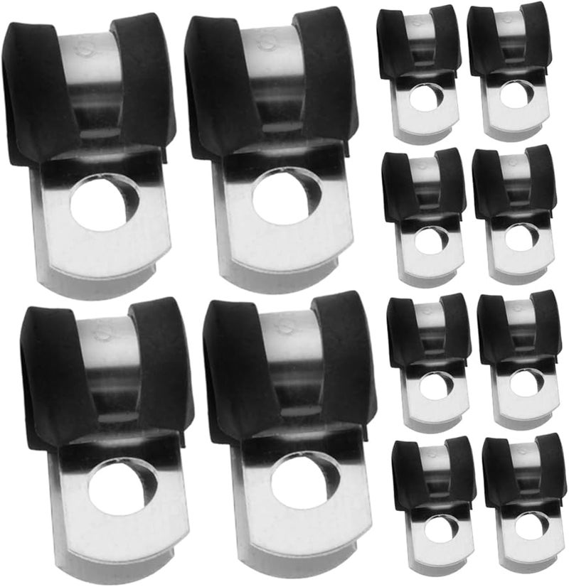 20Pcs Black Rubber Cushioned Heavy Duty Wire Cable Clamps For Electrical Pipes - Image 1