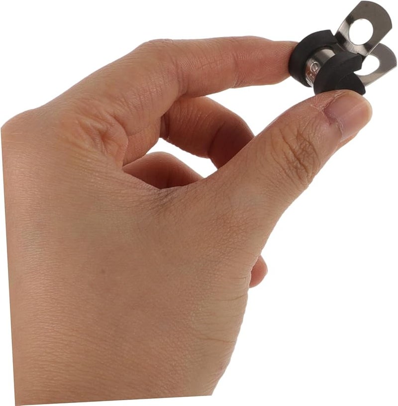 20Pcs Black Rubber Cushioned Heavy Duty Wire Cable Clamps For Electrical Pipes - Image 5