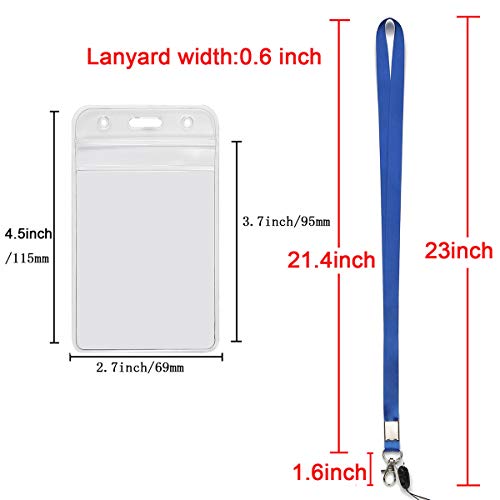 YOUOWO 5 Pack Circle Lanyards with Vertical ID Badge Holder Adjustable Neck Coloured Lanyard,for Women Keys Cruise Office - Image 5