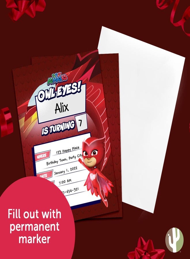 ديزرت كاكتوس بطاقات دعوة لحفلات الأطفال بتصميم صبار الصحراء من بي جي ماسكس، للأولاد والبنات، 10 بطاقات مع أظرف، عيد ميلاد سعيد (النمط E) - Image 5