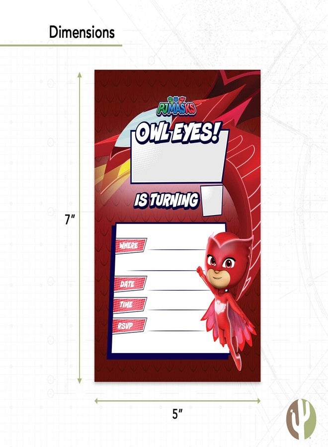 ديزرت كاكتوس بطاقات دعوة لحفلات الأطفال بتصميم صبار الصحراء من بي جي ماسكس، للأولاد والبنات، 10 بطاقات مع أظرف، عيد ميلاد سعيد (النمط E) - Image 3