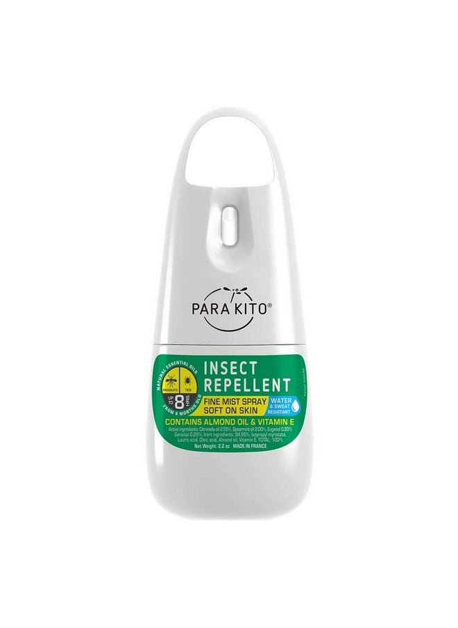 Para'Kito PARA'KITO Mosquito, Ticks & Insect Spray- DEET Free, Citronella Essential Oil, Water & Sweat Resistant, Mosquito Bite Protection in Camping, Hiking, Travel Outdoor Activities (2.2oz)  - Image 1