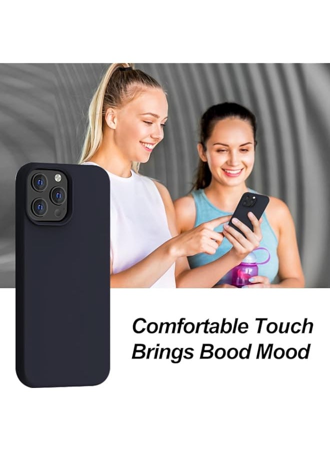BGM - RenTech Magnetic Silicone Case for iPhone 14 Pro Max, MagSafe 6.7 inch, Liquid Silicone Gel Rubber, Microfiber lining Drop Protection, Anti-Shock, Protective Wireless Charger Compatible Case (Black) - Image 1