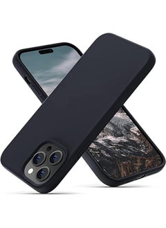 RenTech Magnetic Silicone Case for iPhone 14 Pro Max, MagSafe 6.7 inch, Liquid Silicone Gel Rubber, Microfiber lining Drop Protection, Anti-Shock, Protective Wireless Charger Compatible Case (Black)