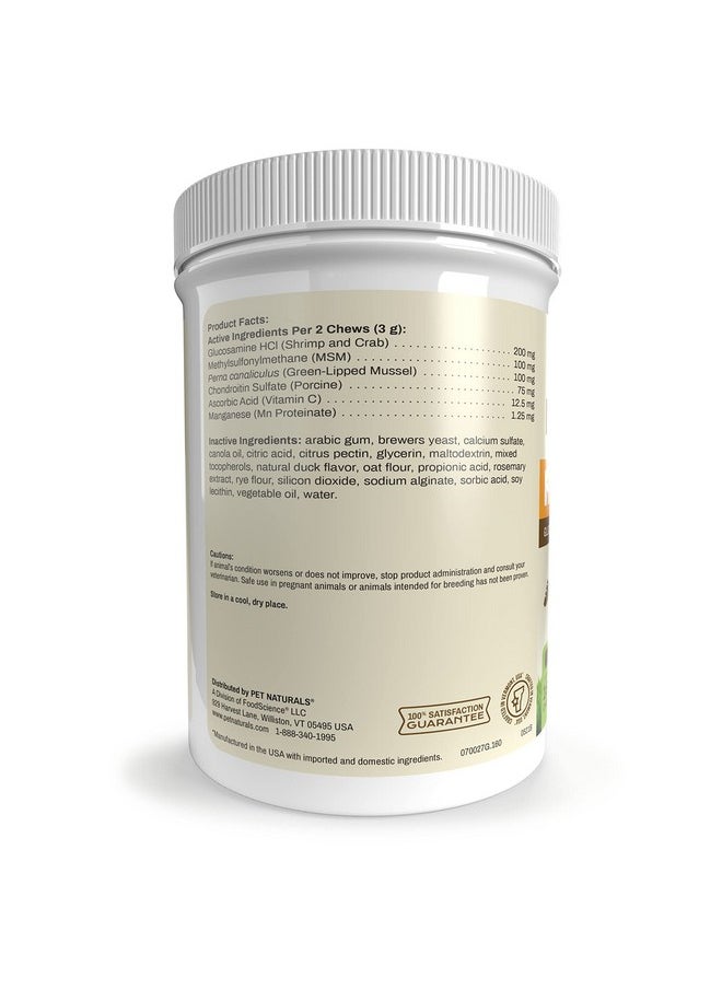 Pet Naturals - Hip And Joint Supplement With Glucosamine, Chondroitin And Msm For Dogs And Cats, Duck Flavor, 160 Chews - Image 1