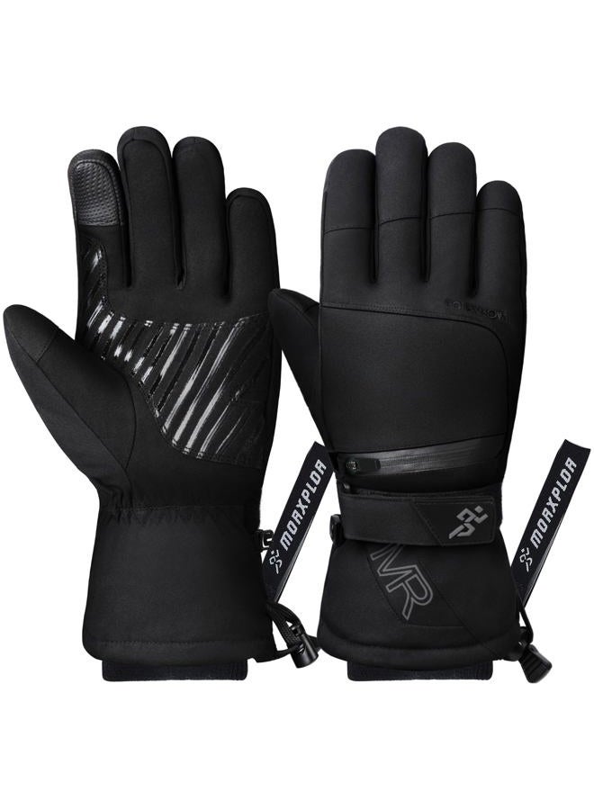 MORXPLOR Ski Snow Gloves for Men Women,3M Thinsulate Insulated Warm Winter Snowboard Gloves,Waterproof Windproof Winter Touchscreen Snowmobile Gloves for Cold Weather - Image 1