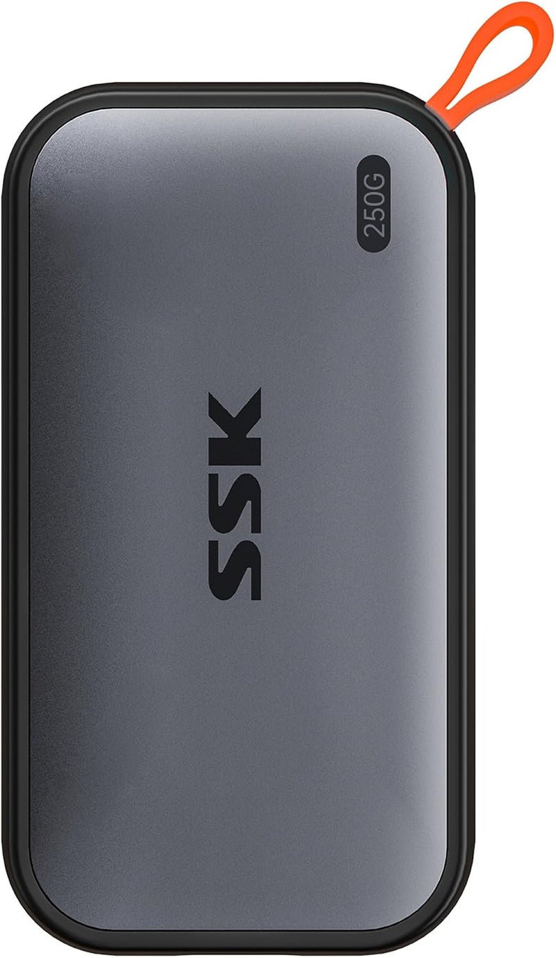 250GB Portable SSD External Solid State Hard Drive USB C Up to 1050MB/s | 10Gbps USB SSD External, 4K HDR ProRes, LED, USBA+C Cable, SMART, TRIM, OTG, Wide Compatible for iphone 15/16/17Pro - Image 1