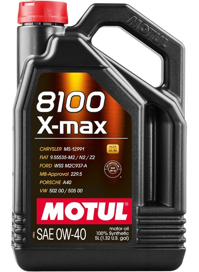Motul 8100 X-max 0W-40 Engine Oil - 5 Liters