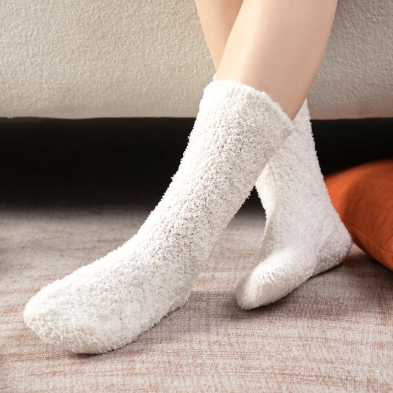 Pleneal Fuzzy Socks for Women - Womens Fluffy Socks, Warm Cozy Winter Slipper Sock for Women Sleep Christmas Home socks - Image 3