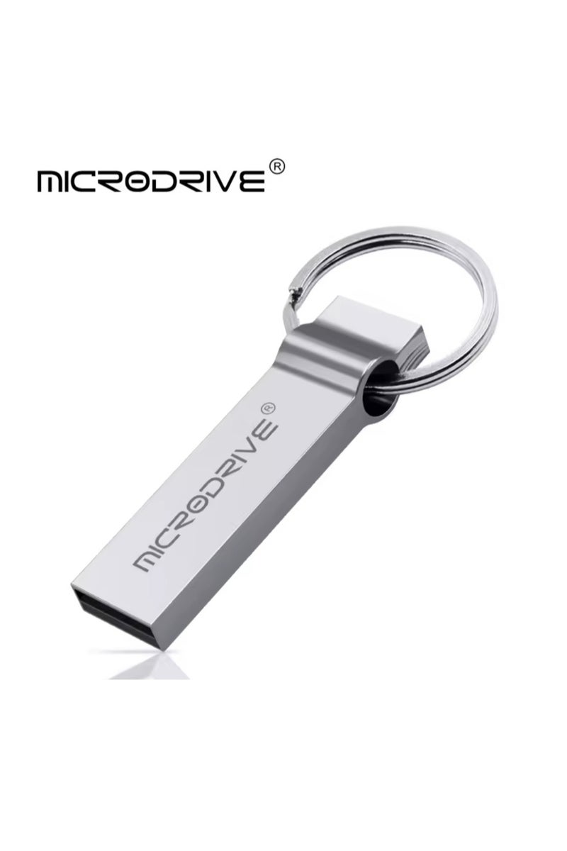 مايكرو درايف ذاكرة فلاش مساحة 128جيجابايت لون فضي - Image 1