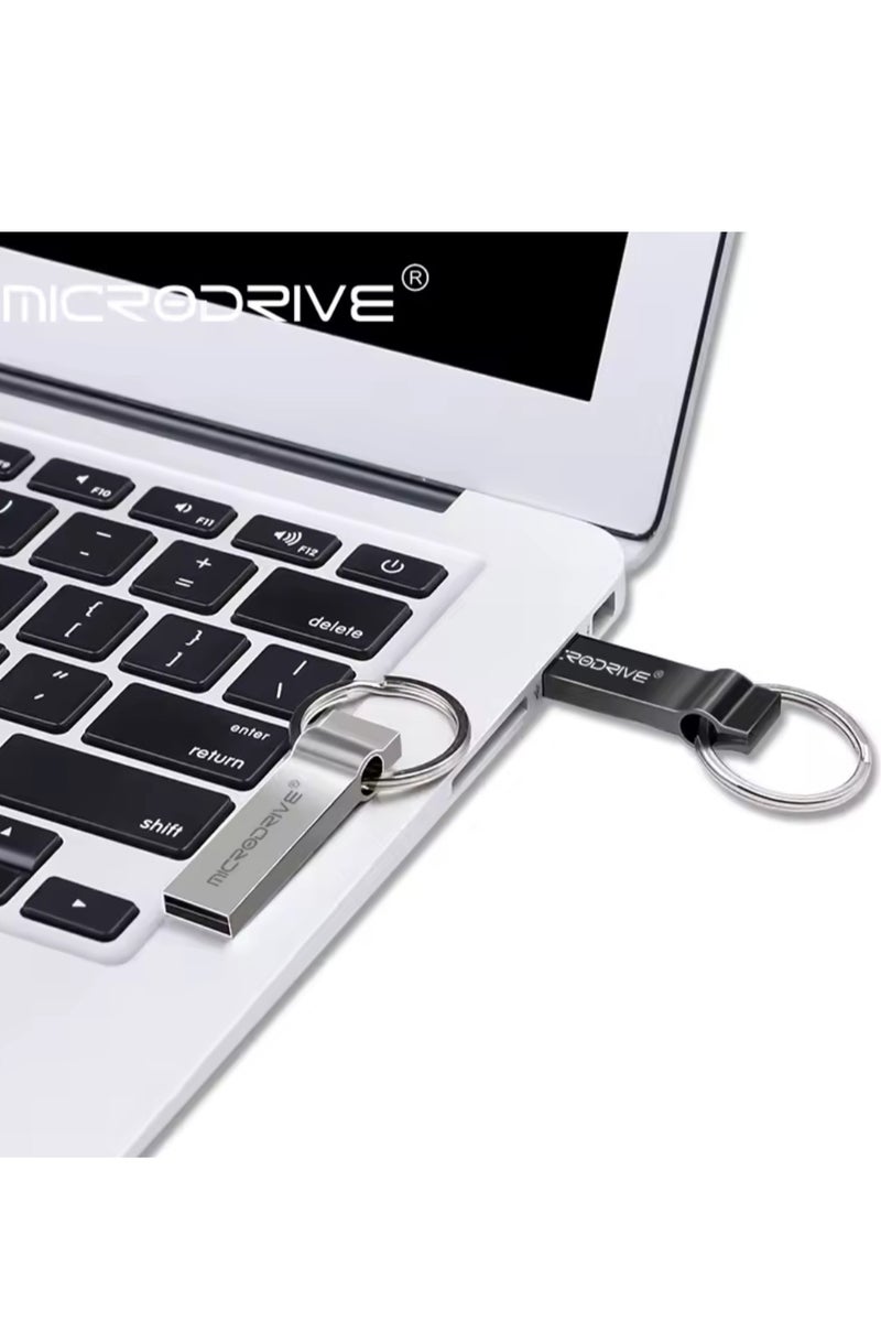مايكرو درايف ذاكرة فلاش مساحة 128جيجابايت لون فضي - Image 2