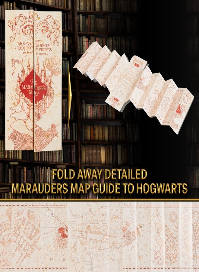 Harry Potter Stationary Set for Boys Girls with 4 Wand Pens Black Ink Marauders Map Hogwarts House Stamp Kit Cute School Supplies Gifts for Kids - Image 3