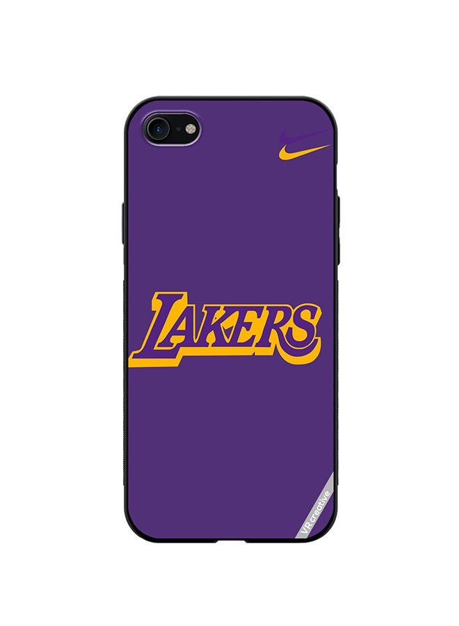 VR CREATIVE Protective Case Cover For Apple iPhone 7/8/SE 2020 Lakers Purple Design Multicolour - Image 1