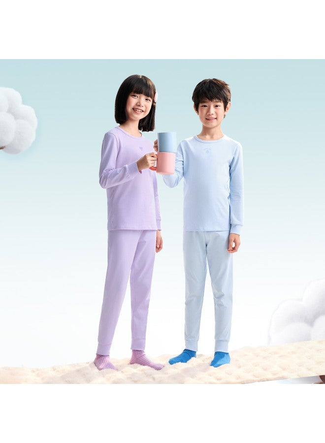 Annil طقم ملابس داخلية خريفية للأولاد والبنات جديد بطبقة أساسية مرنة بنطلون بيجاما منزلية للأطفال والمراهقين - Image 4