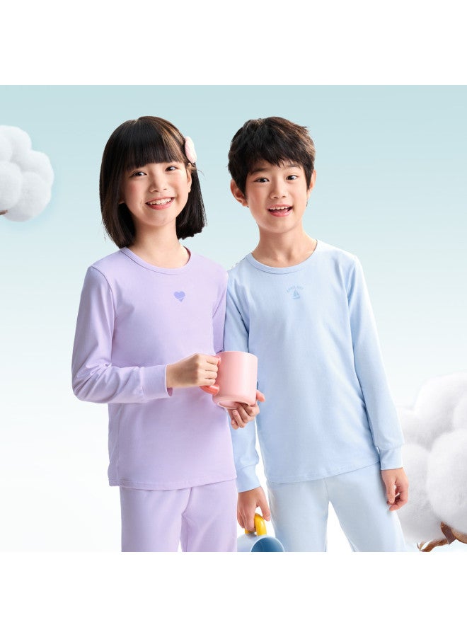 Annil طقم ملابس داخلية خريفية للأولاد والبنات جديد بطبقة أساسية مرنة بنطلون بيجاما منزلية للأطفال والمراهقين - Image 3