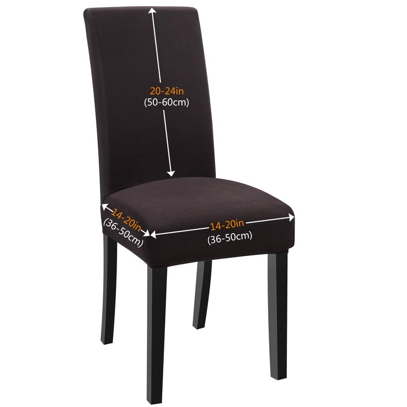 Fuloon 6 Pack Super Fit Stretch Removable Washable Short Dining Chair Protector Cover Seat Slipcover for Hotel, Dining Room, Ceremony, Banquet Wedding Party - Image 3