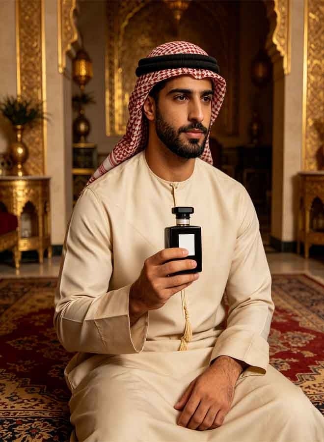 زيت عطري فاخر برائحة شرقية خشبية، معبأ في زجاجة مربعة داكنة، يدوم طويلاً، زيت عطري فاخر للرجال، زيت عطري شائع في الشرق الأوسط لتعطير المنزل - Image 5