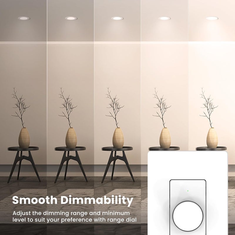 Feit Electric Smart WiFi Rotary Dimmer Switch, Single-Pole/3-Way/4-Way, Works with Alexa & Google Assistant, TRIAC Dimming, EZ Bluetooth Pairing, App Control, Neutral Wire Required, DIM/Rotary/WiFi - Image 3