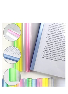 Generic Clear Report Covers A4 Size with Sliding Bars, 15mm Presentation File Folders Binder, 130 Sheet Capacity, for Homework Folder, Presentation Folder, File Folder, 5 Assorted Colors(20 Pack)  - Image 4