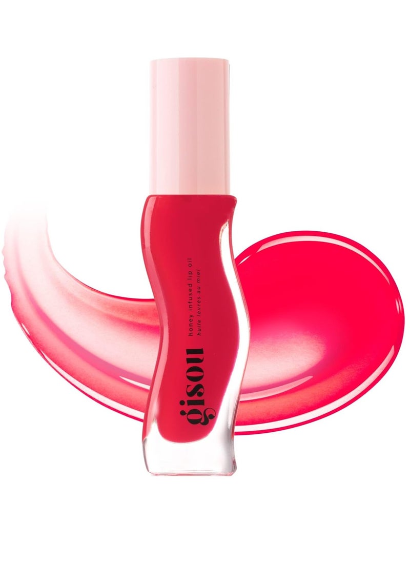 Gisou Gisoo Honey Rich Lip Moisturizing Oil (Strawberry Sorbet, Small)  - Image 1