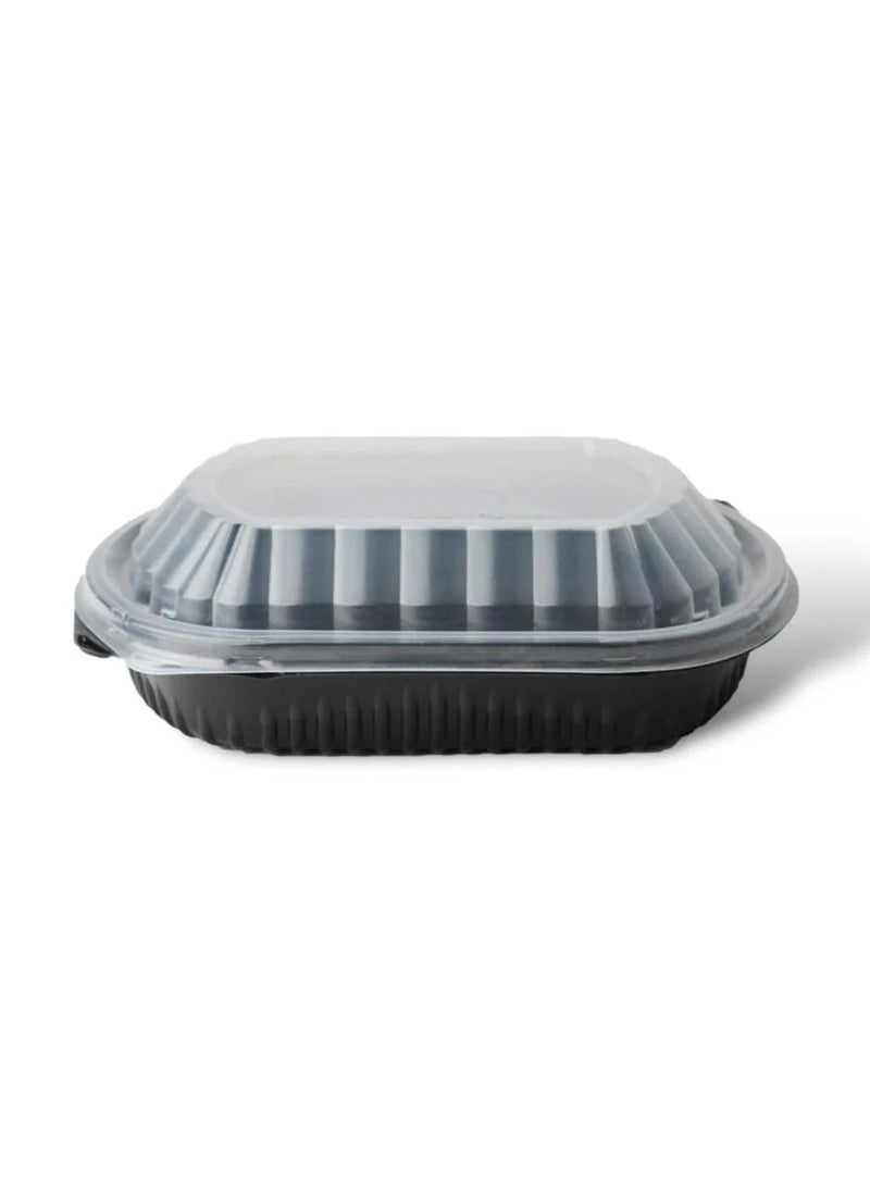 SKP Plastic Rectangular Plastic Food Containers with 1 Compartment (8 Pieces) 