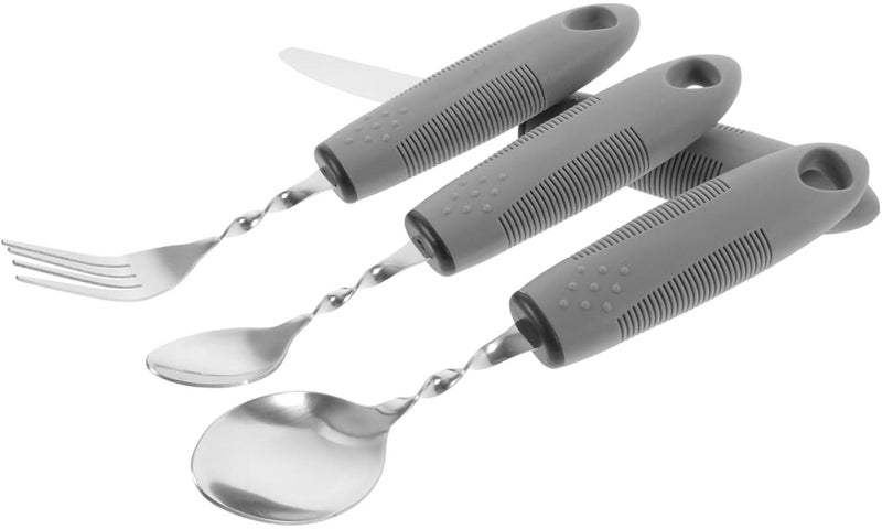 VALICLUD Adaptive Dining Utensils 22.5X1.7X2CM Portable Eating Tools for Elderly Disabled Travel Storage - Image 1