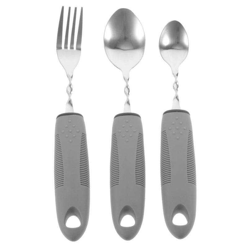 VALICLUD Adaptive Dining Utensils 22.5X1.7X2CM Portable Eating Tools for Elderly Disabled Travel Storage - Image 2